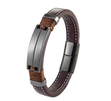 Load image into Gallery viewer, Brown leather bracelet