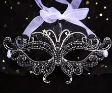 Load image into Gallery viewer, Silver metal and diamantés