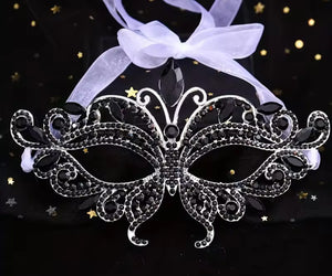 Silver metal and diamantés