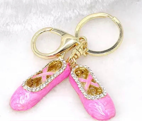 Ballet shoe key ring / charm
