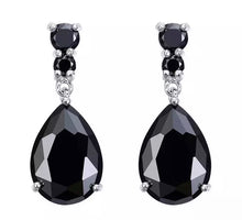 Load image into Gallery viewer, Coloured crystal drop earrings