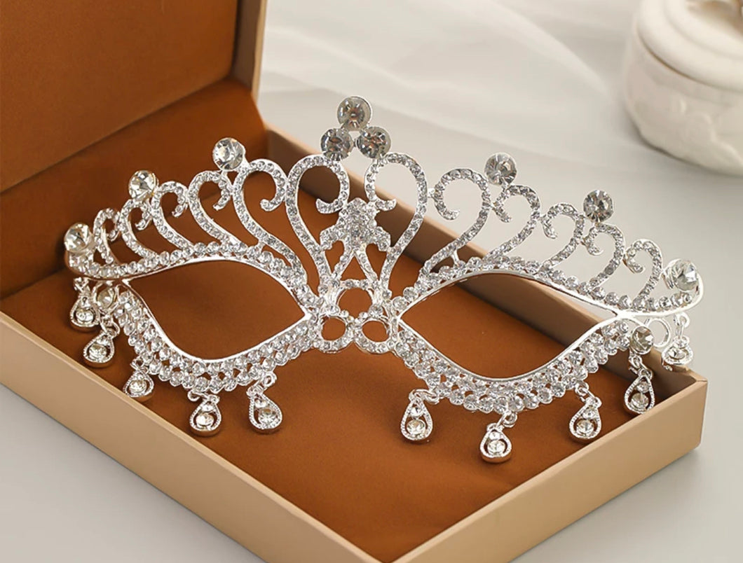 Silver metal and diamantés