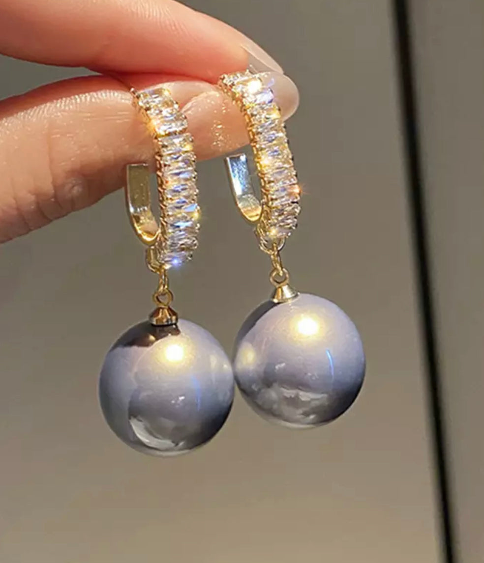 Pearl and Diamanté earrings