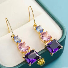 Load image into Gallery viewer, Coloured crystal earrings
